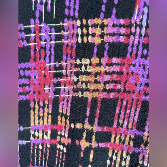 Colorful Boho lined skirt brown, pink, red, orange size 10P - Picture 3 of 7